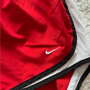 Nike Tempo running shorts - red, black & white